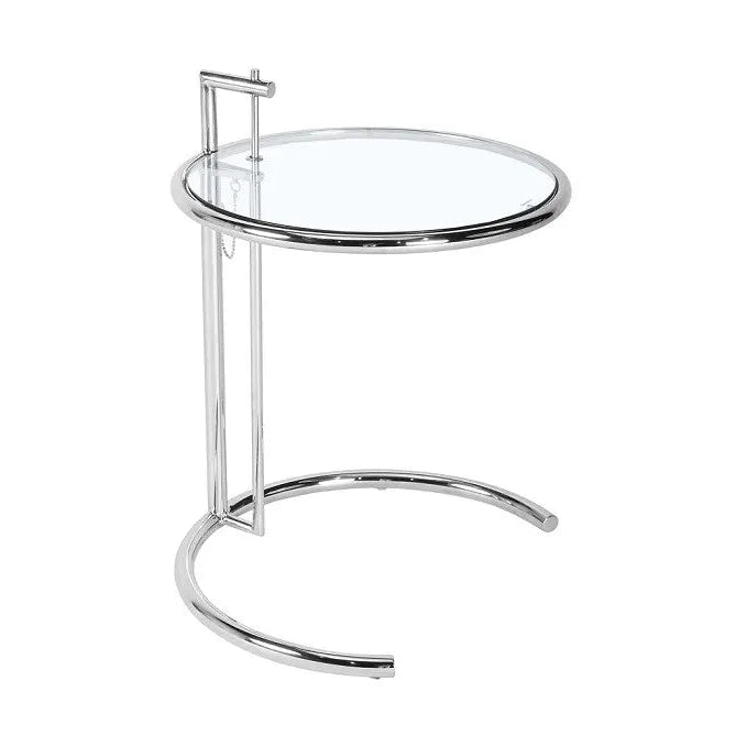 Eileen Gray Adjustable Side Table E1027 Silver - Luxe Furnishes