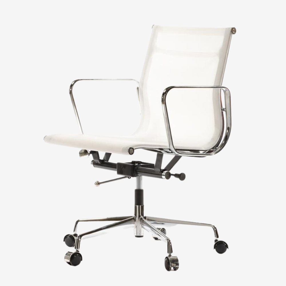 Modern Eames Low Back Mesh Office Chair in Sleek Black Luxe
