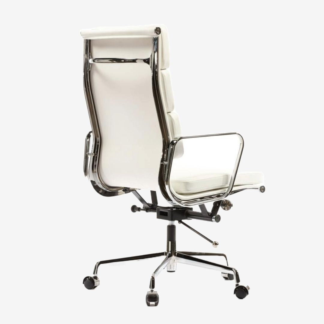 Executive swivel chair with padded seat