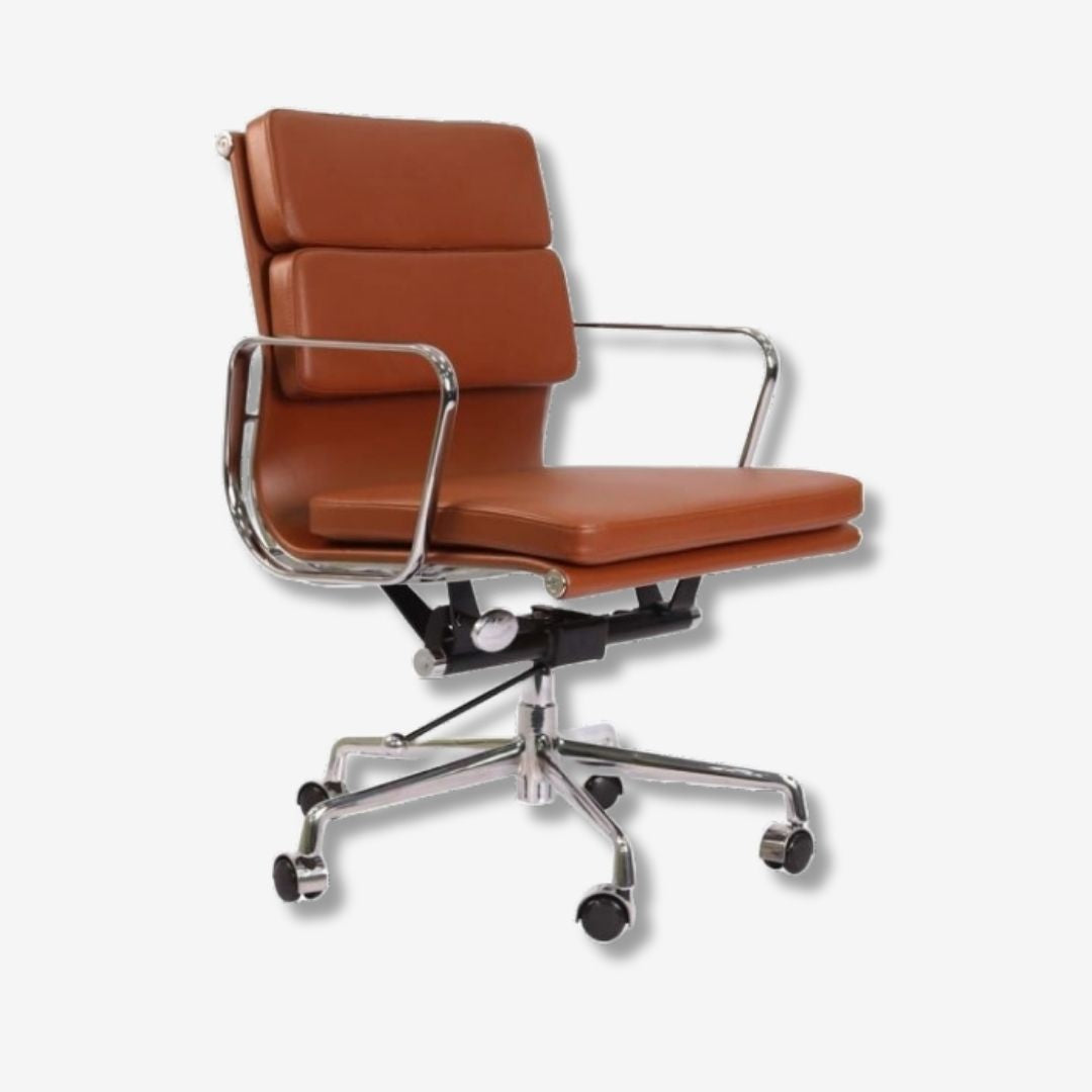 Copy of Magical Eames Soft Pad Office Chair - Tan Brown Comfort and Style - Elegant Desk Chair - Home Office Seating - Enchanted Elegance - Premium SOFT PAD LOW BACK from Luxe Furnishes - Just $345! Shop now at Luxe Furnishes