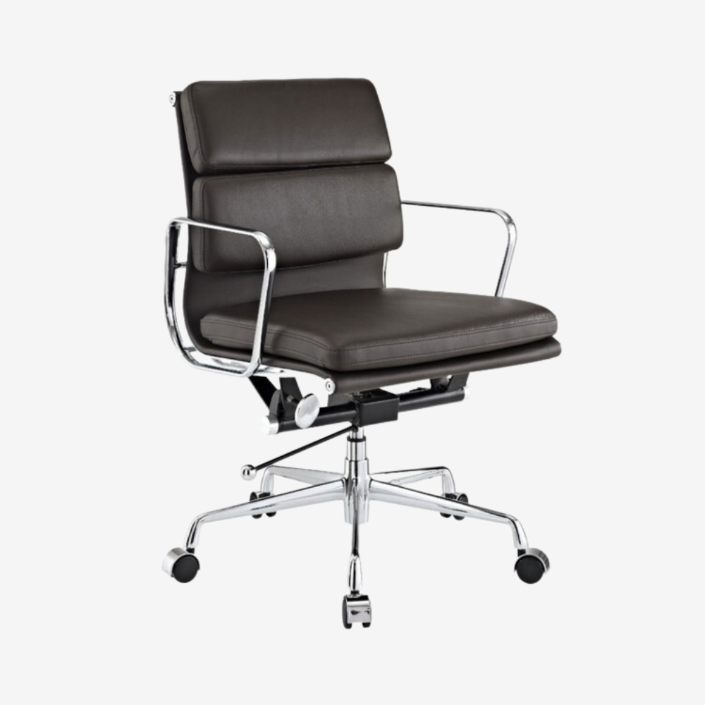 Magical Eames Soft Pad Office Chair - Tan Brown Comfort and Style - Elegant Desk Chair - Home Office Seating - Enchanted Elegance - Premium SOFT PAD LOW BACK from Luxe Furnishes - Just $345! Shop now at Luxe Furnishes